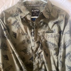 KAVU long sleeve button up shirt